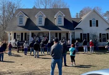 Shoppers lined up for a Southern Accents estate sale